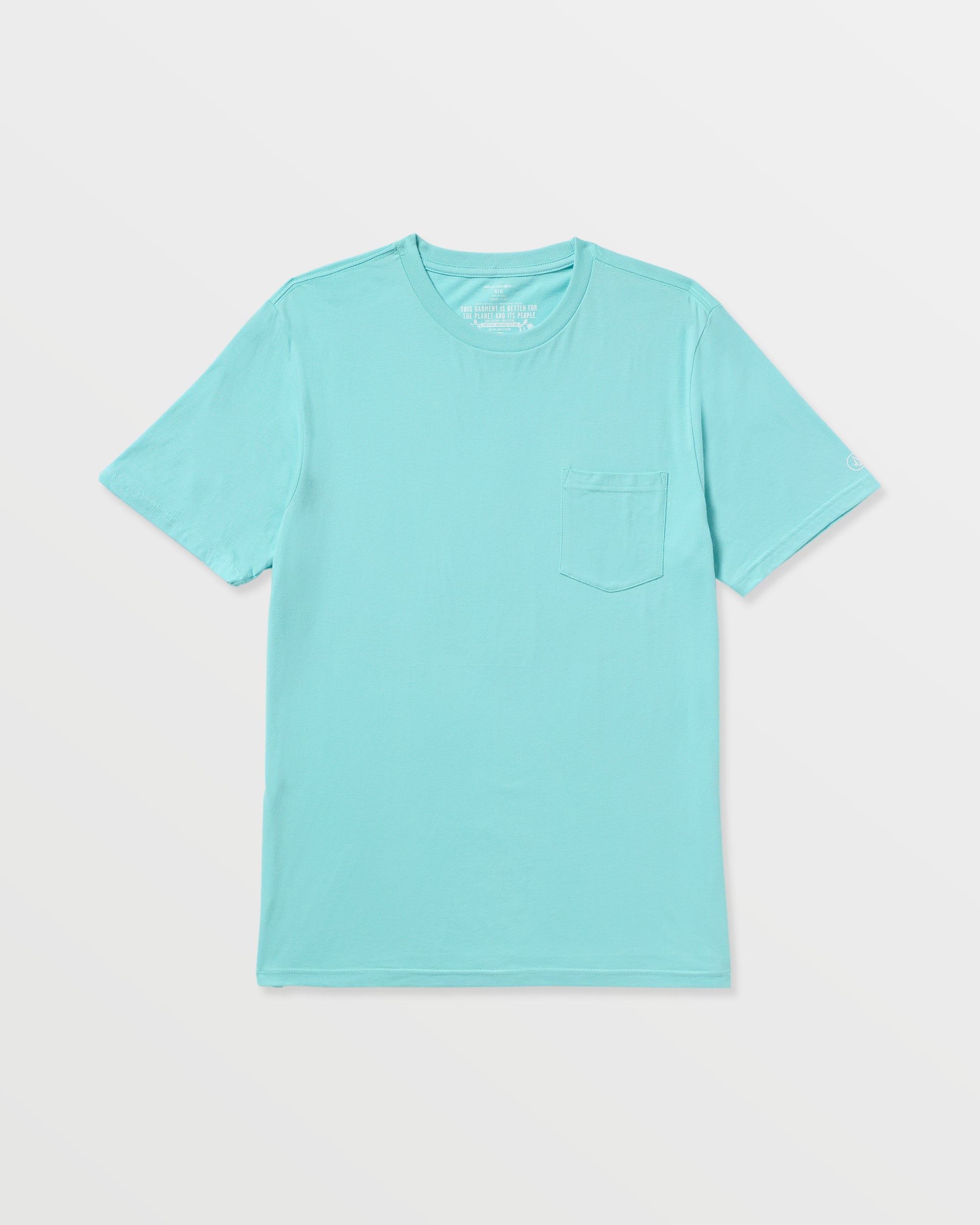 Men's Solid Short Sleeve Shirt Pocket Tee - Image 6