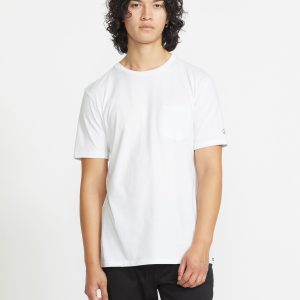 Men's Solid Short Sleeve Shirt Pocket Tee