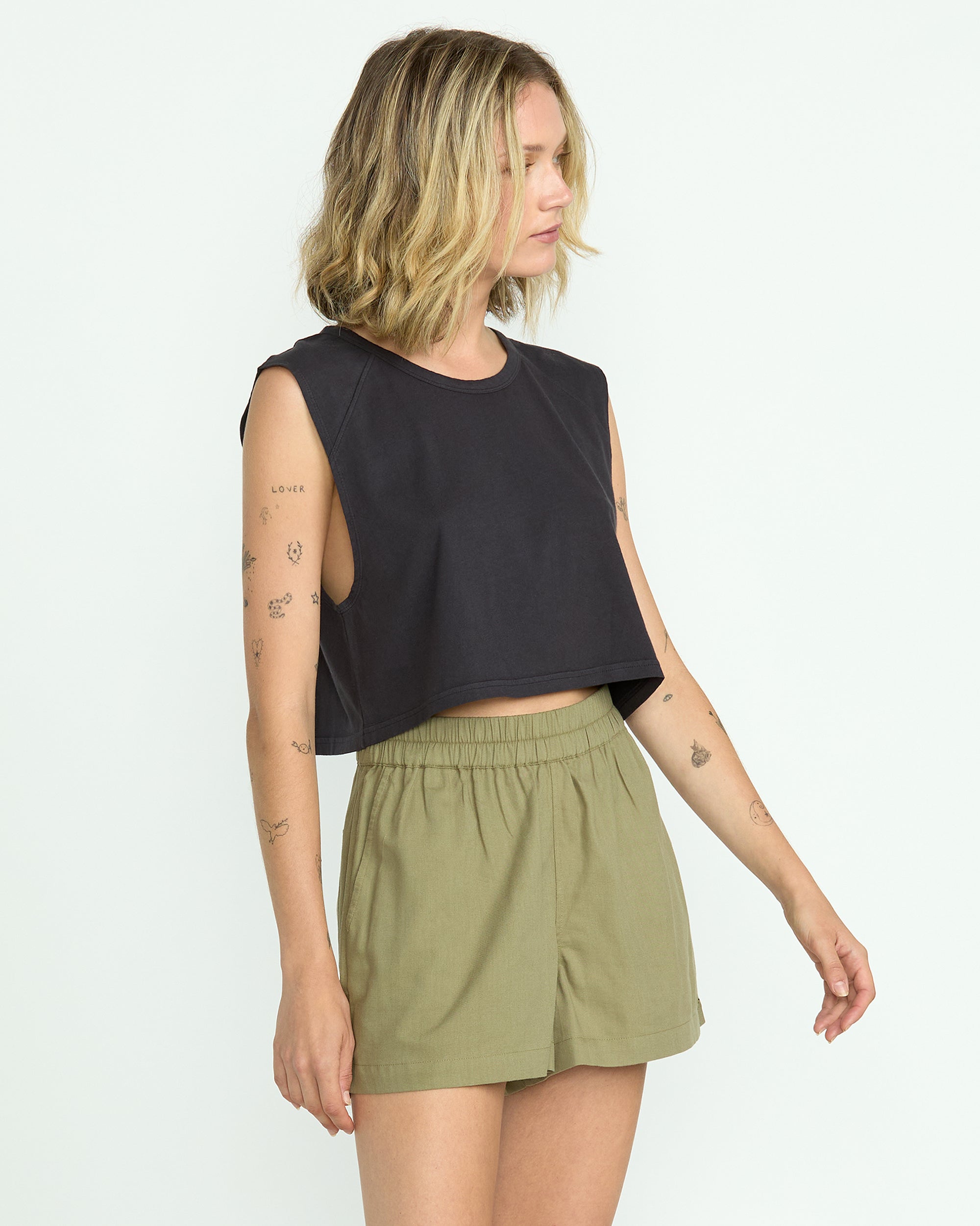 Women's Lived In Track Shorts - Image 3